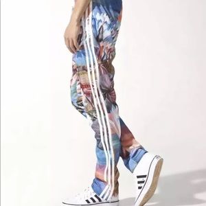 Curso D’ Agua Adidas Pants - MED. pastel colors with Lily Florals etc.